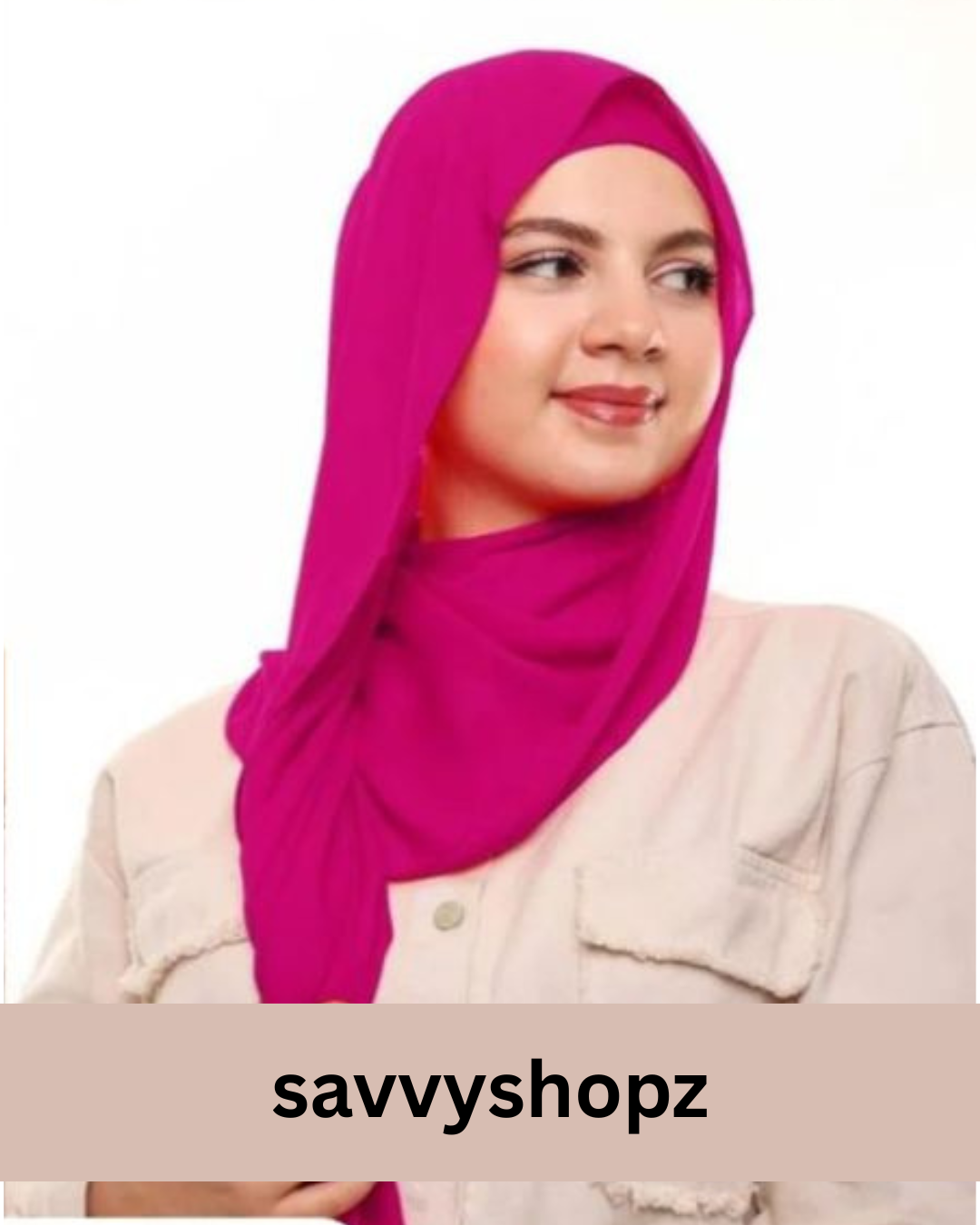 Flowy Chiffon Hijab with attached cap - Soft Chiffon Hijab