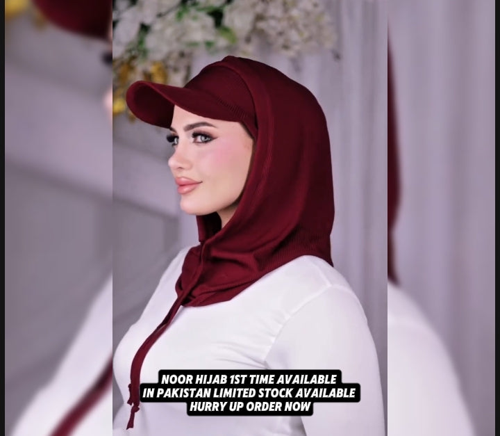 Noor Summer Hijab with Cap - 5 Second Pinless Hijab
