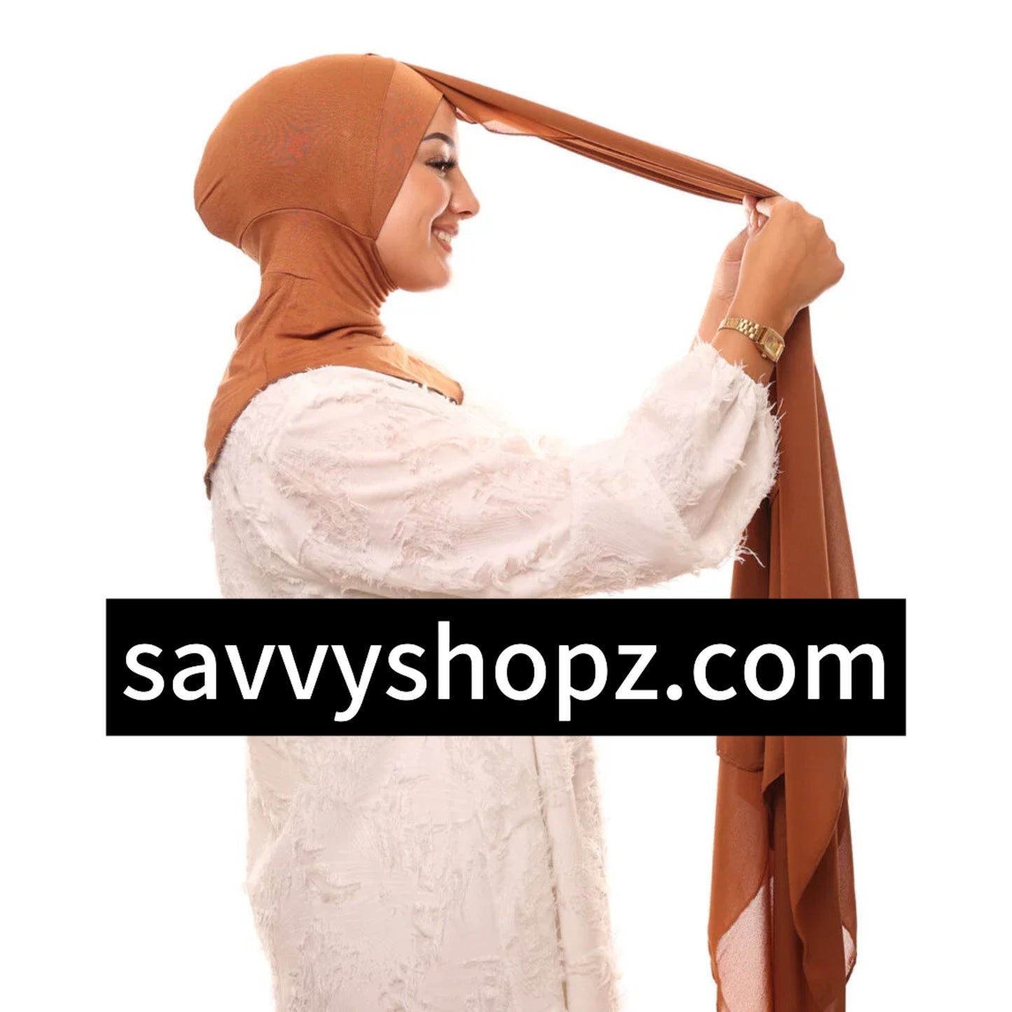Ninja Hijab with attached cap - No pin hijab