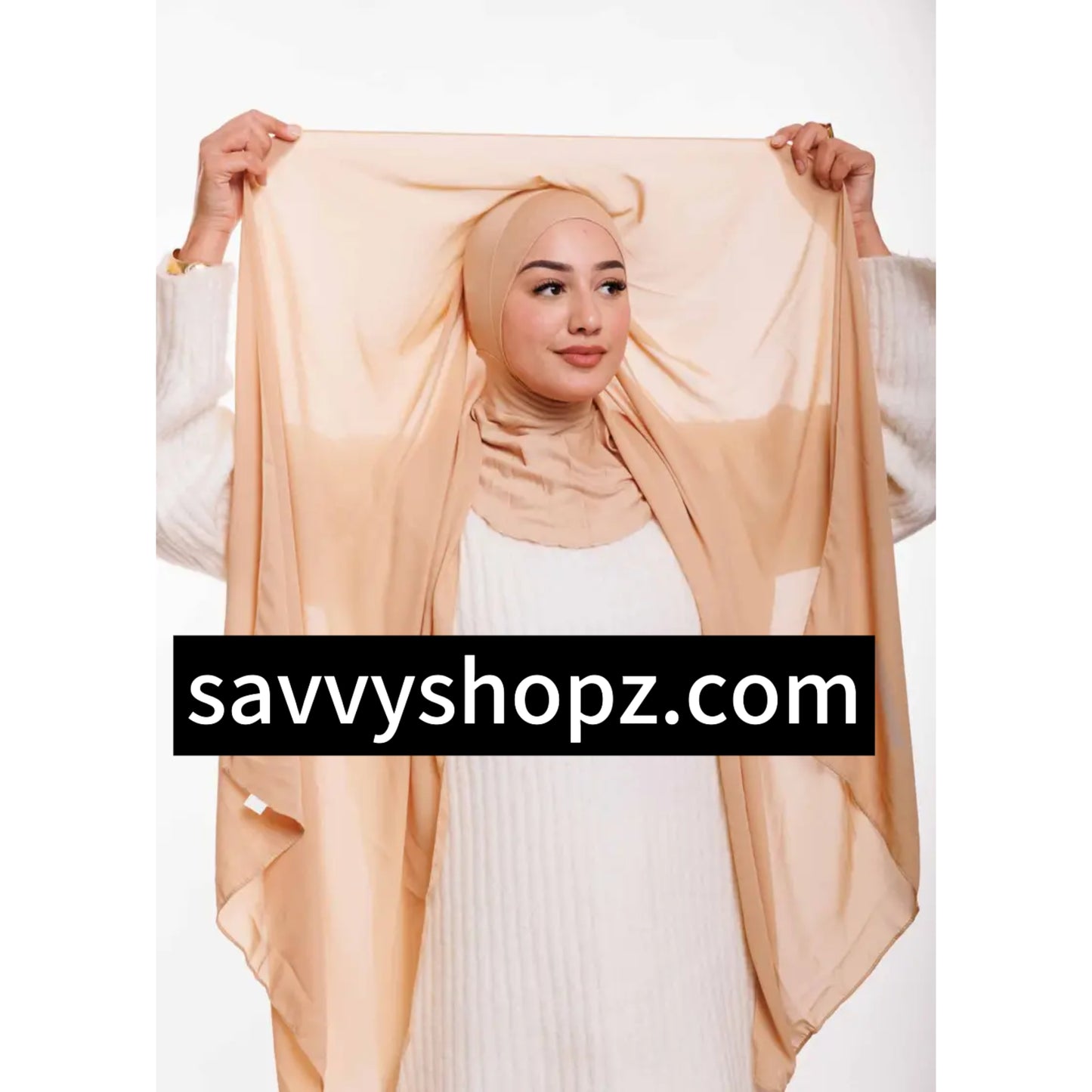 Ninja Hijab with attached cap - No pin hijab