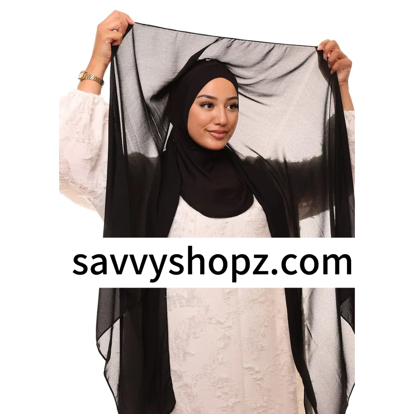 Ninja Hijab with attached cap - No pin hijab
