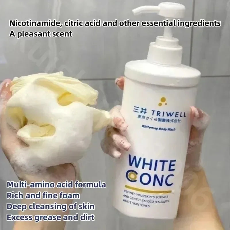 UK / US Amazon Original Imported Goat Milk Body Wash Niacinamide Whitening, Brightening, Cleaning, Pore Contraction Moisturizing Lasting Fragrance, Shower Gels