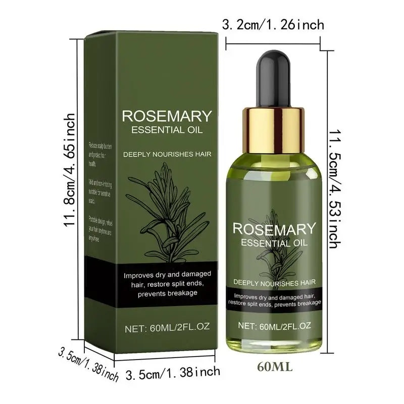 Rosemary Hair Essentiall Oil for Man Woman Smoothing Hair Strengthening Nourishing Brightening Moisturing Softening Luster Hair Care Product worlds best hair oil #1 hair growth long shiny. 1000+ satisfied customers