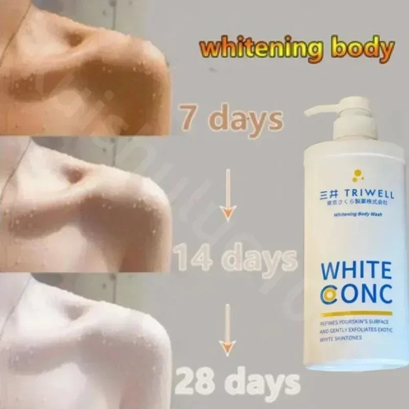 UK / US Amazon Original Imported Goat Milk Body Wash Niacinamide Whitening, Brightening, Cleaning, Pore Contraction Moisturizing Lasting Fragrance, Shower Gels