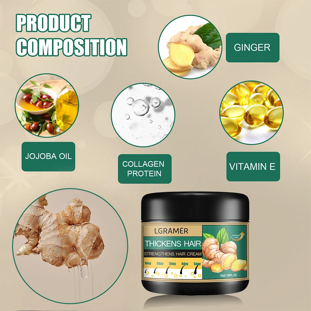 100% Original Ginger Hair Cream Deep Cleansing Promote Hair Growth Relieving Hair Loss Improving Scalp Stimulate Hair Follicle Smoothing Care. Worlds best hair serum Amazon Temu best sell
