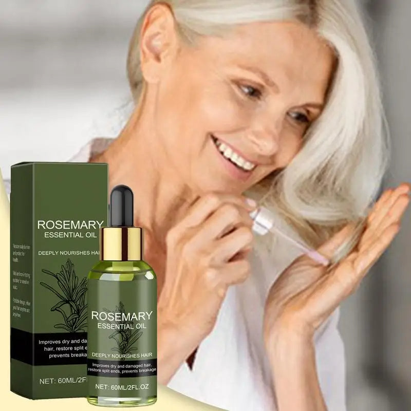 Rosemary Hair Essentiall Oil for Man Woman Smoothing Hair Strengthening Nourishing Brightening Moisturing Softening Luster Hair Care Product worlds best hair oil #1 hair growth long shiny. 1000+ satisfied customers