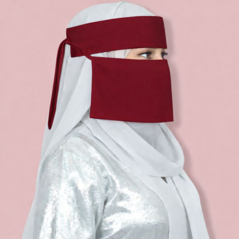 Square Shape Half Naqab - Simple Niqab