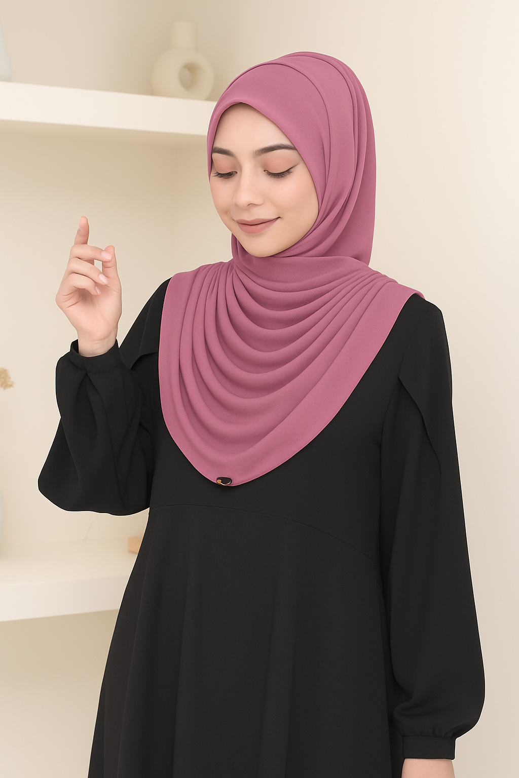 Dafi hijab set - One loop instant drappery hijab
