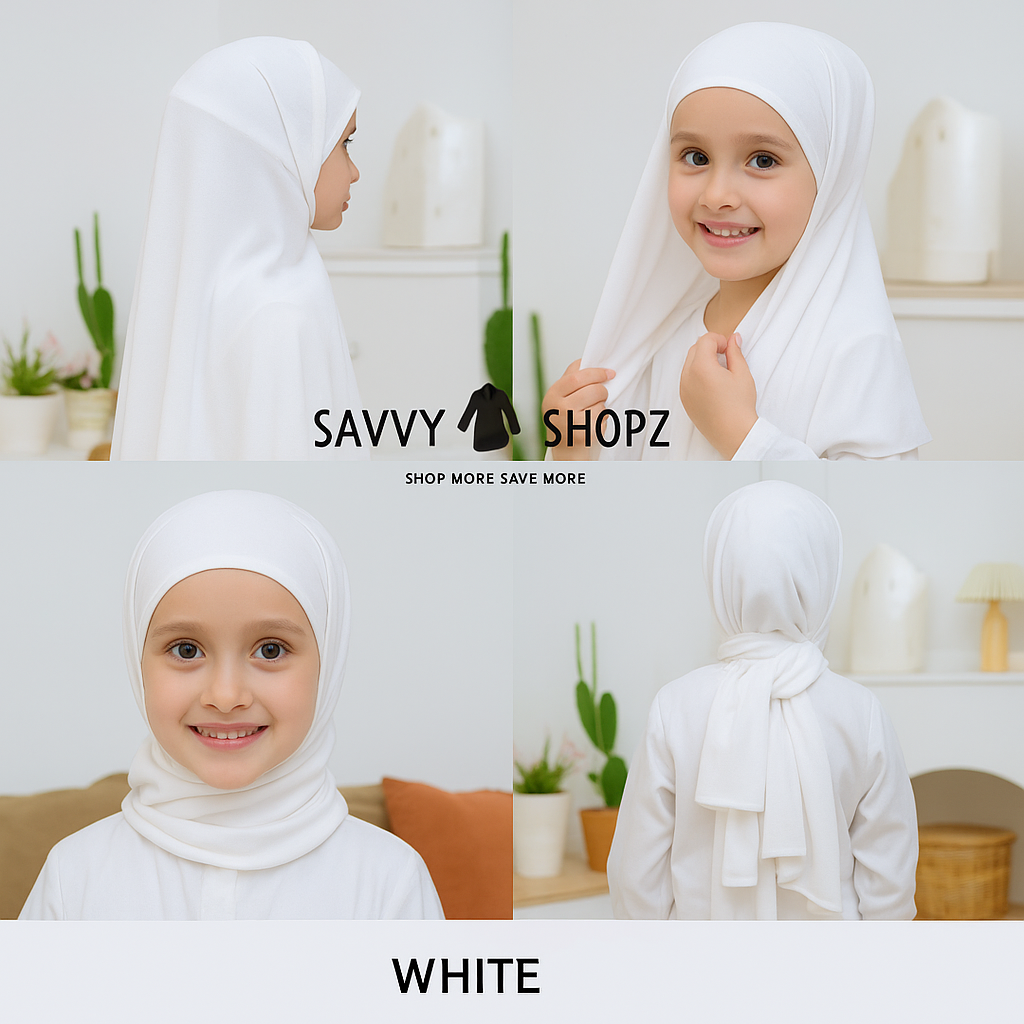 Kids Chiffon Hijab | Ready to Wear, Instant & School Hijab with cap