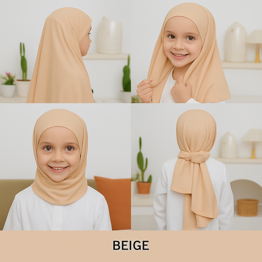 Kids Chiffon Hijab | Ready to Wear, Instant & School Hijab with cap