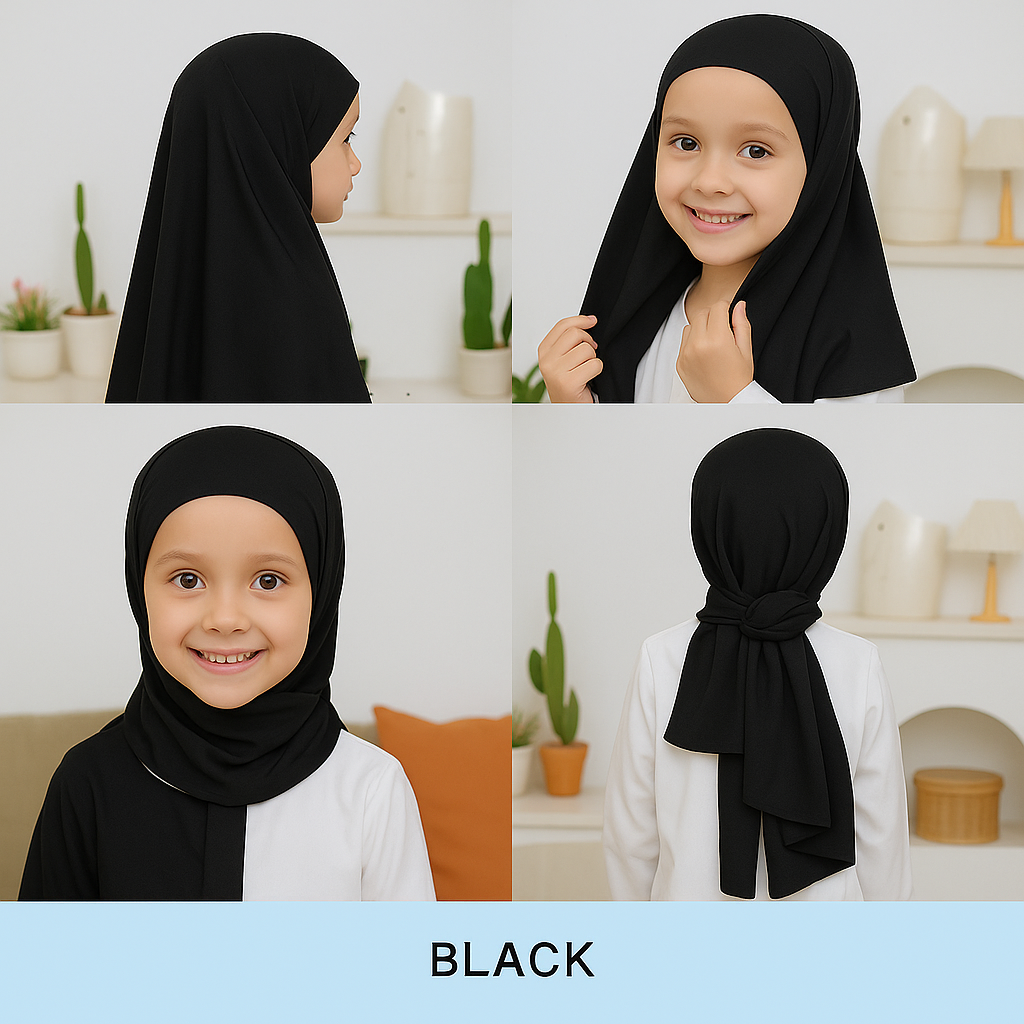Kids Chiffon Hijab | Ready to Wear, Instant & School Hijab with cap