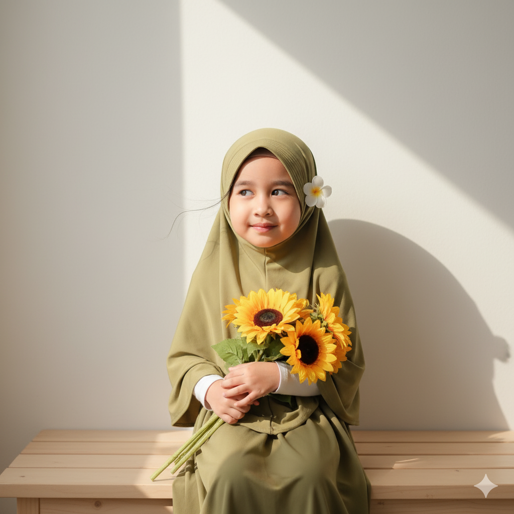 Abaaya Safa - Kids Chiffon Abaya with hijab