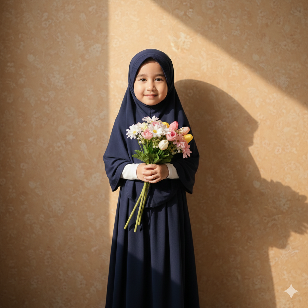 Abaaya Safa - Kids Chiffon Abaya with hijab