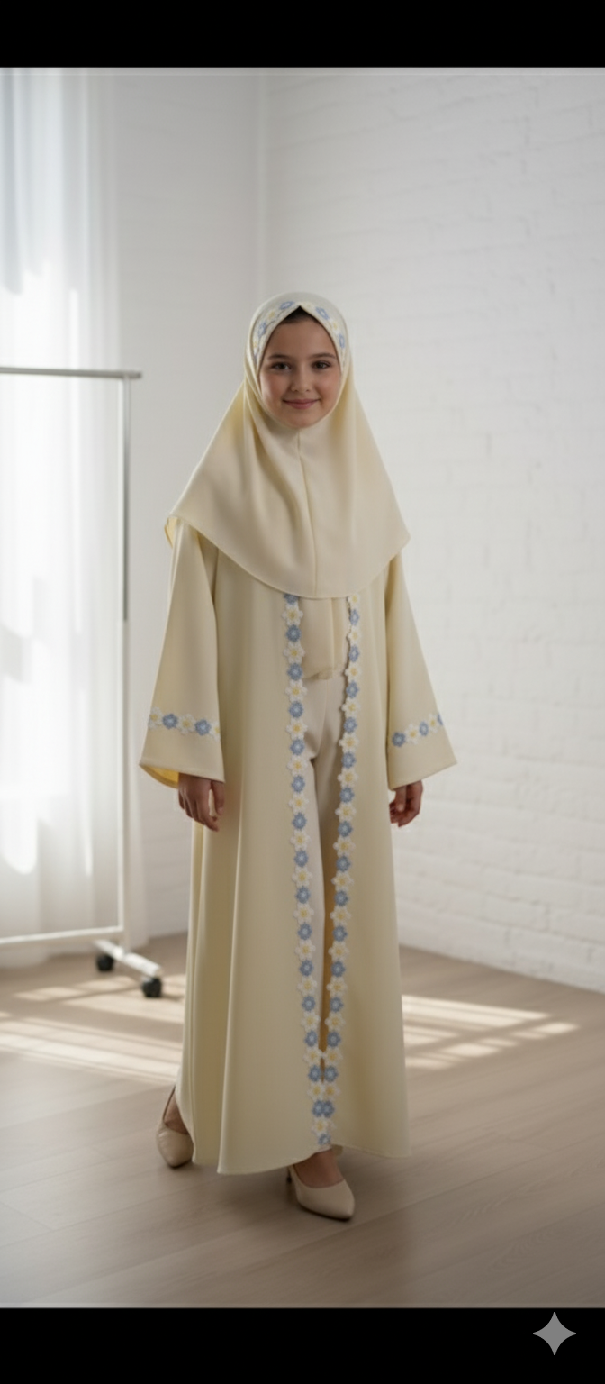 Kids Abaya with Hijab – Stylish Premium Abaya for Girls - Savvy Shopz