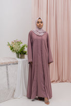 Turkish Najwa Two-Piece Abaya - Mauve