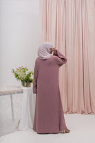 Turkish Najwa Two-Piece Abaya - Mauve