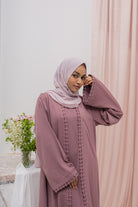 Turkish Najwa Two-Piece Abaya - Mauve