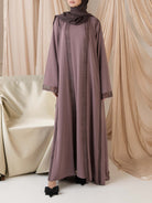 Falak Lace Two-Piece Abaya - Mauve