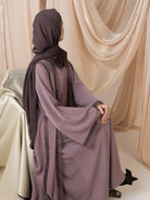 Falak Lace Two-Piece Abaya - Mauve