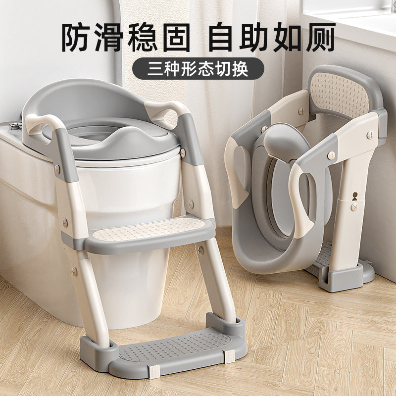 New Children's Toilet Seat Toddler Baby Auxiliary Stepped Toilet Portable Foldable Toilet Ladder