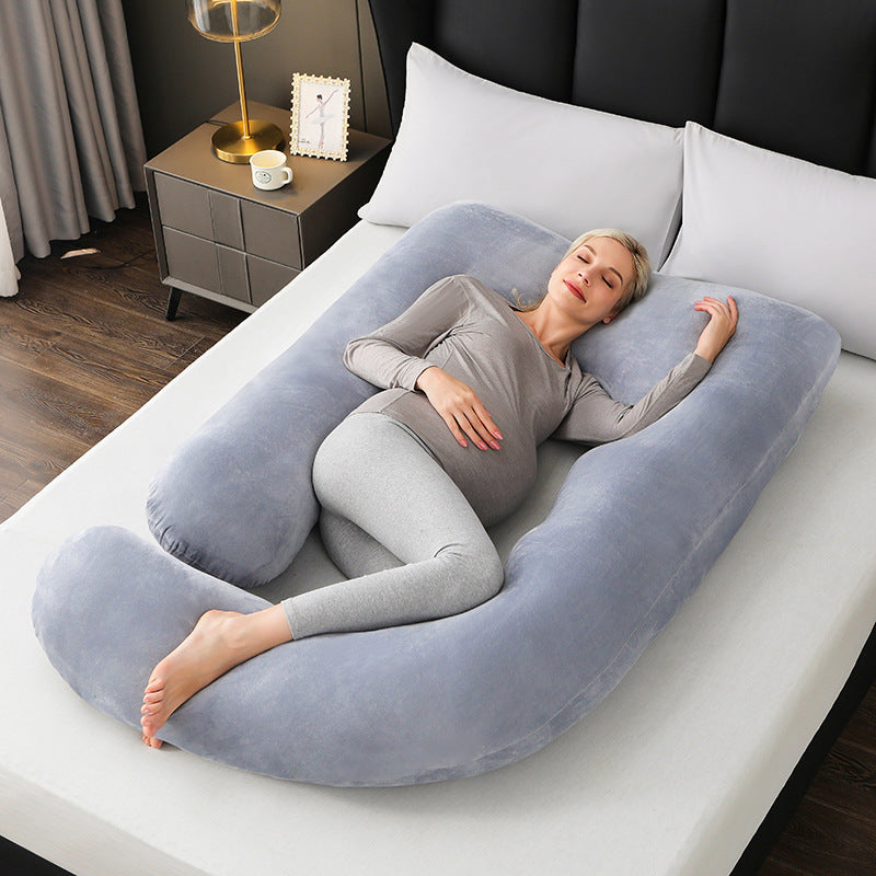 Woao Pregnant Women Pillow Amazon Supplier Wholesale Pregnant Women Pillow Side Detachable G-shaped Waist Pillow