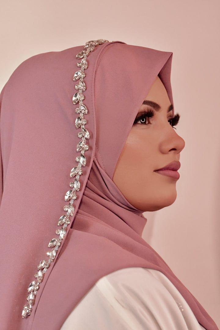 “Buy fancy stone hijab for women in Pakistan. Soft chiffon hijab with shiny stones. Perfect for Eid, parties, and daily wear. Shop online at SavvyShopz.”