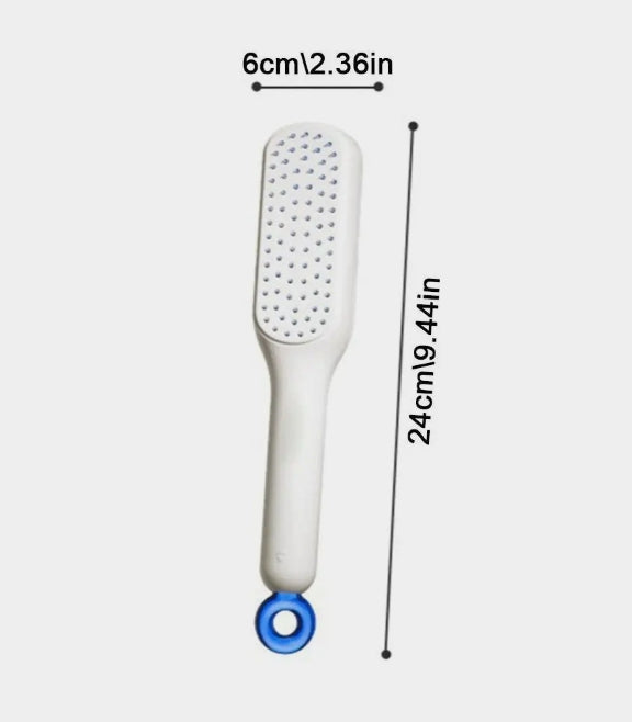 Self Cleaning Hair Brush, One-Click Cleaning Telescopic Hair Comb