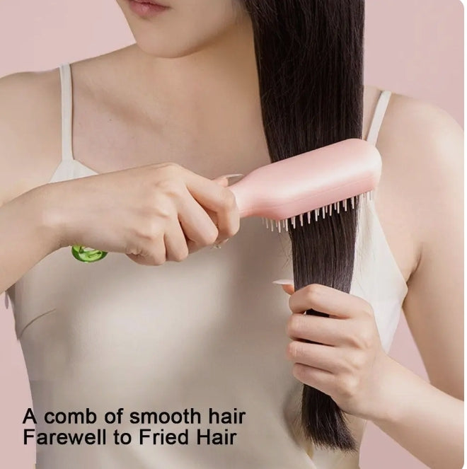 Self Cleaning Hair Brush, One-Click Cleaning Telescopic Hair Comb