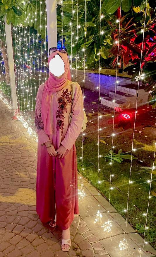 Glamourous Embroidery Abaya - Aisha's Signature Design