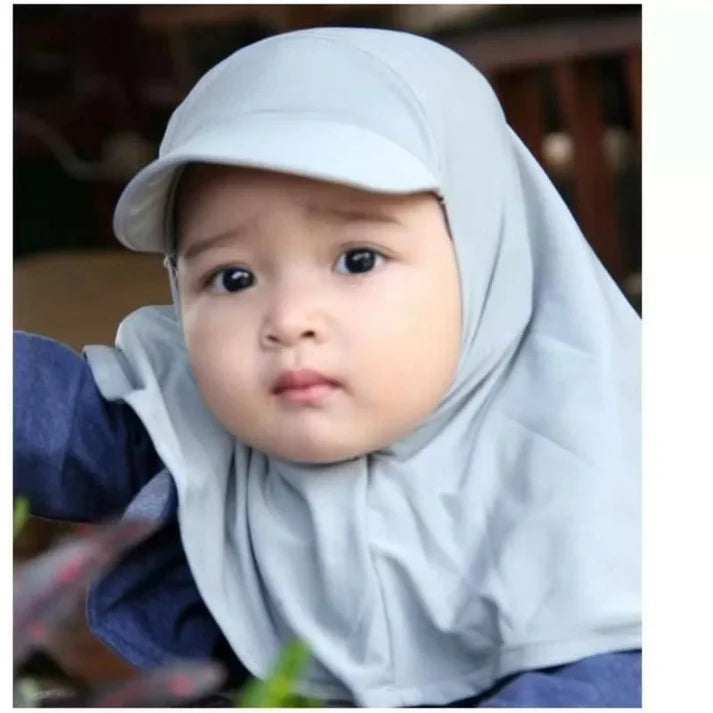 Sport Hijab Cap / Summer Cap Hijab for Kids / Kids Hat Hijab