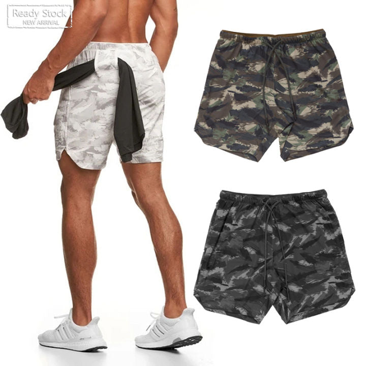 Men's Camouflage Shorts Quick-drying Breathable Fitness Jogging Casual Shorts Beach Pants