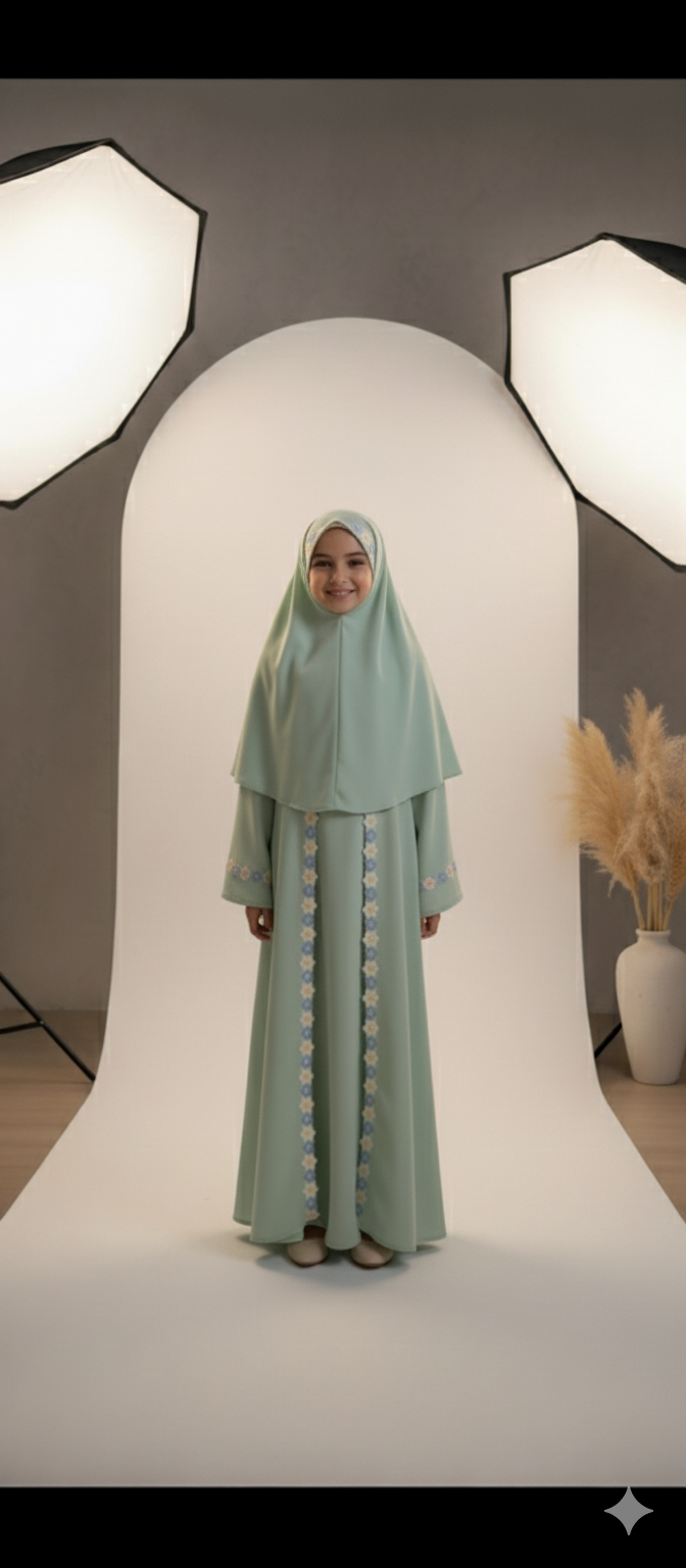 Kids Abaya with Hijab – Stylish Premium Abaya for Girls - Savvy Shopz