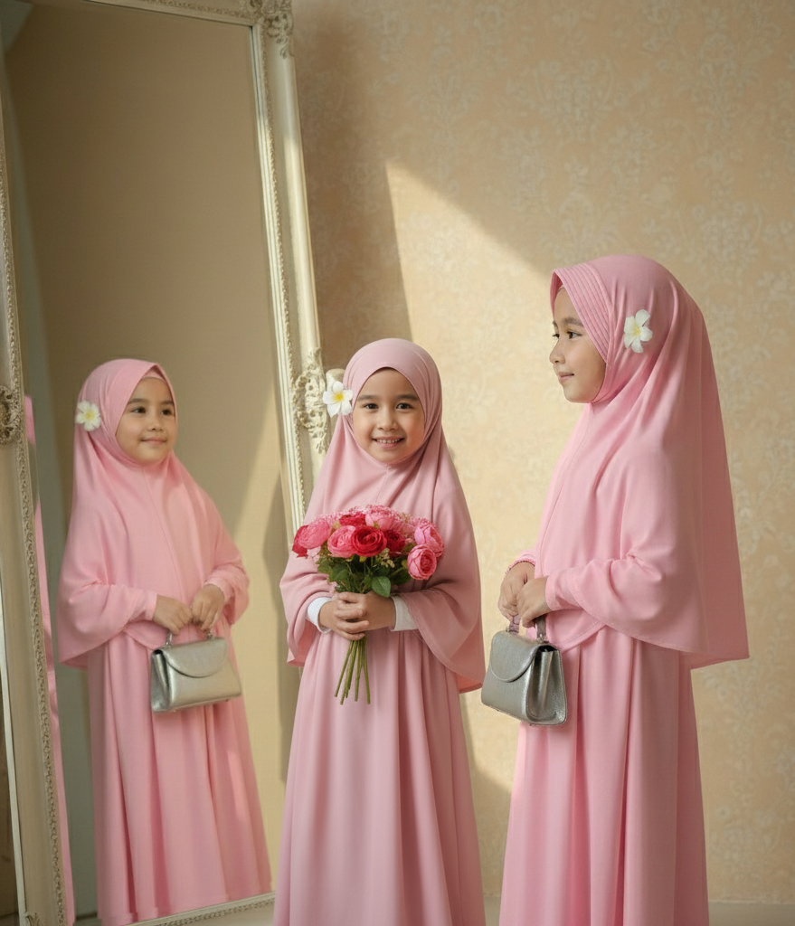 Abaaya Safa - Kids Chiffon Abaya with hijab