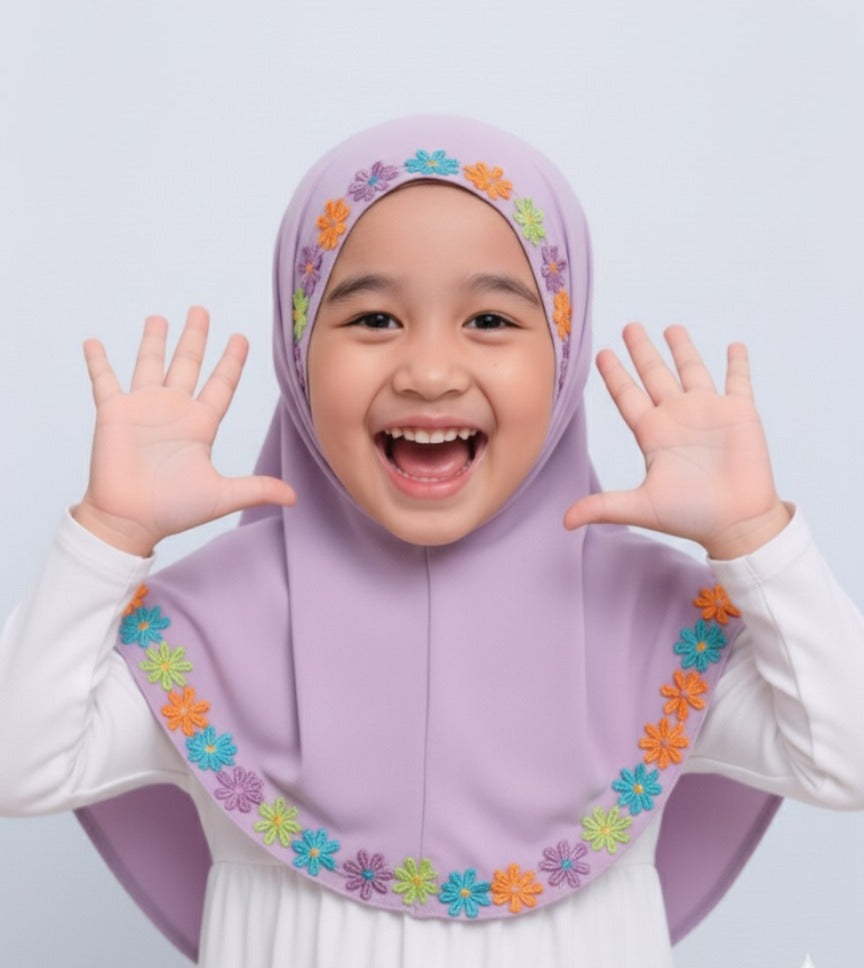 Lavender Kids Hijab for School and Everyday Modest Outfit – Savvy Shopz