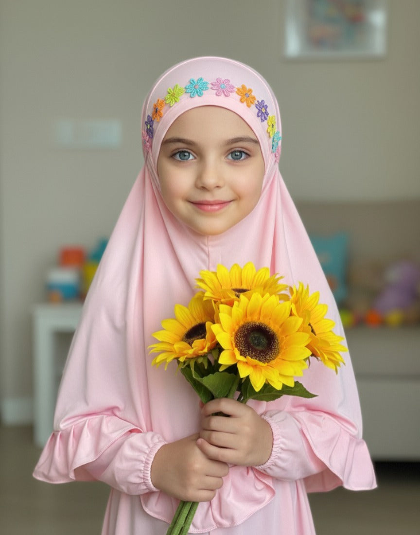 Pink Kids Hijab for Daily Wear and School – Savvy Shopz