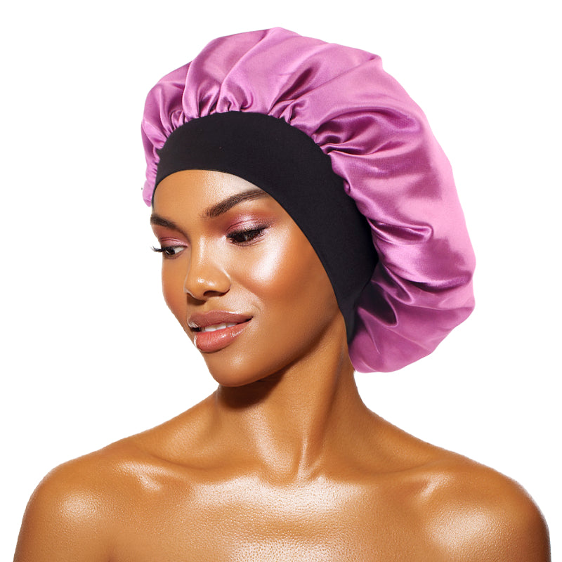 Premium Silk Satin Hair Bonnet – Anti-Frizz Night Sleep Cap for Hair Protection & Curls (Multiple Colors)