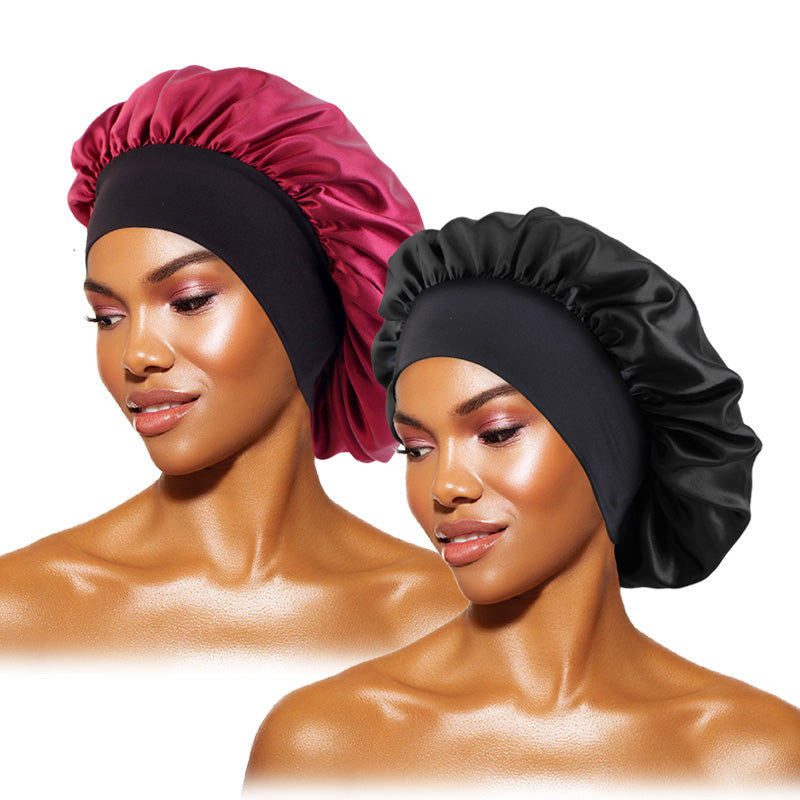 Premium Silk Satin Hair Bonnet – Anti-Frizz Night Sleep Cap for Hair Protection & Curls (Multiple Colors)