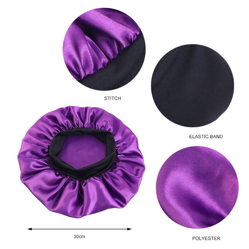 Premium Silk Satin Hair Bonnet – Anti-Frizz Night Sleep Cap for Hair Protection & Curls (Multiple Colors)