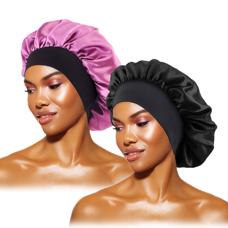 Premium Silk Satin Hair Bonnet – Anti-Frizz Night Sleep Cap for Hair Protection & Curls (Multiple Colors)