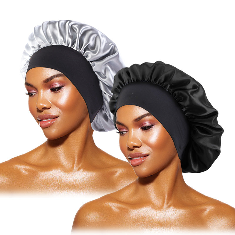 Premium Silk Satin Hair Bonnet – Anti-Frizz Night Sleep Cap for Hair Protection & Curls (Multiple Colors)