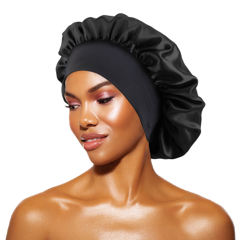 Premium Silk Satin Hair Bonnet – Anti-Frizz Night Sleep Cap for Hair Protection & Curls (Multiple Colors)
