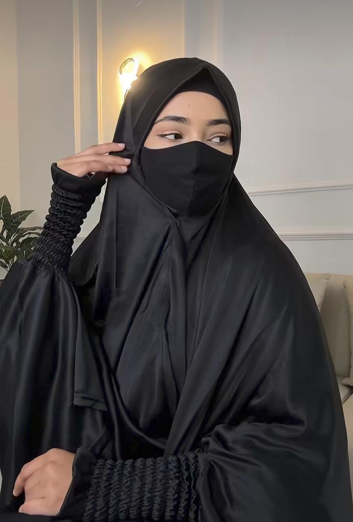 Black Full sleeves namaz chadar for women -prayer hijab pakistan