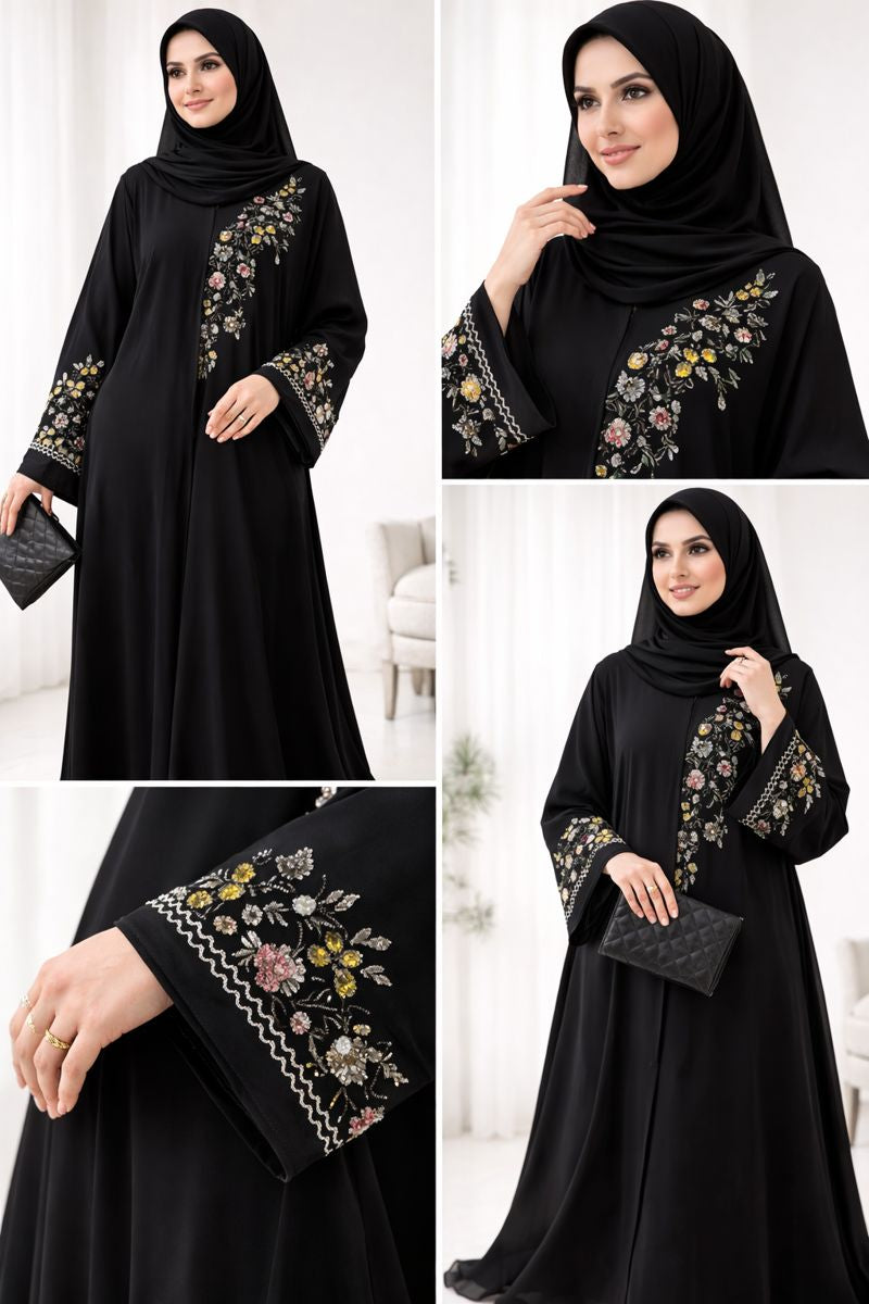 Classic Floral Abaya