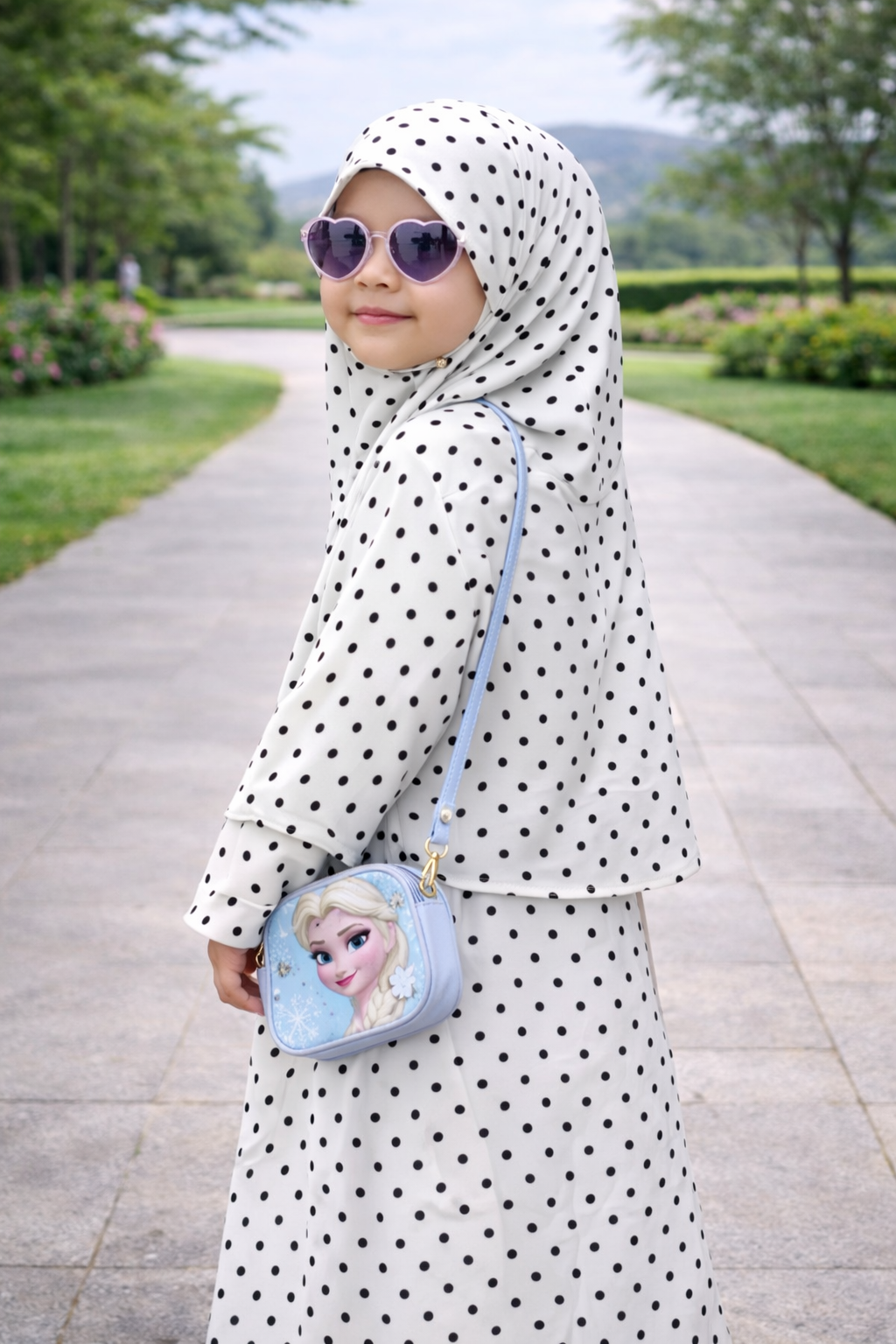 Printed Kids Khimar Set