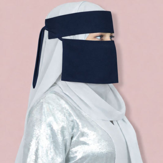 Square Shape Half Naqab - Simple Niqab