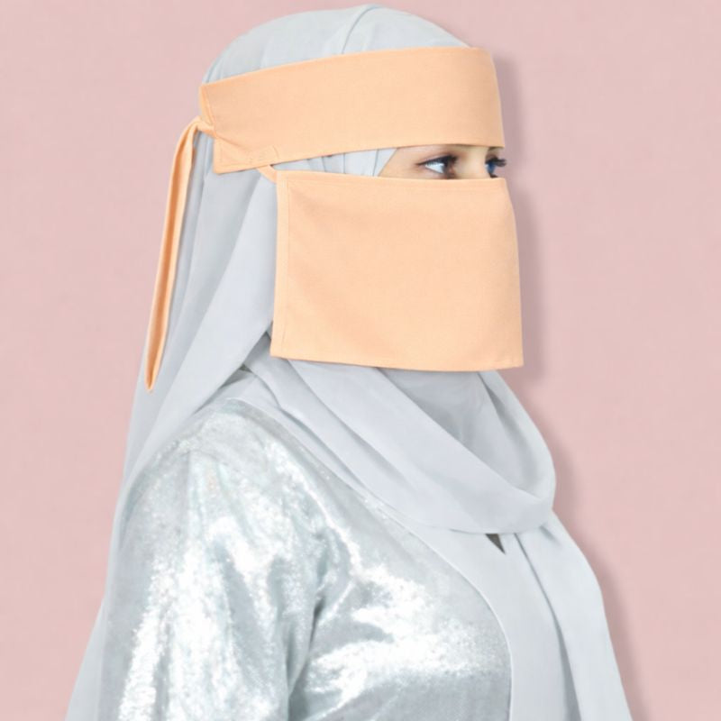 Square Shape Half Naqab - Simple Niqab