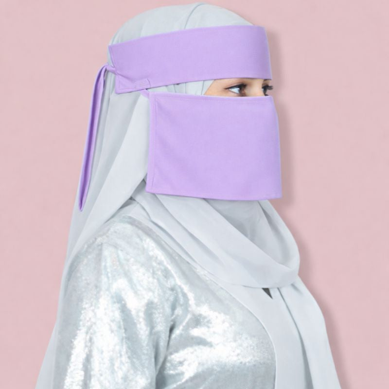 Square Shape Half Naqab - Simple Niqab