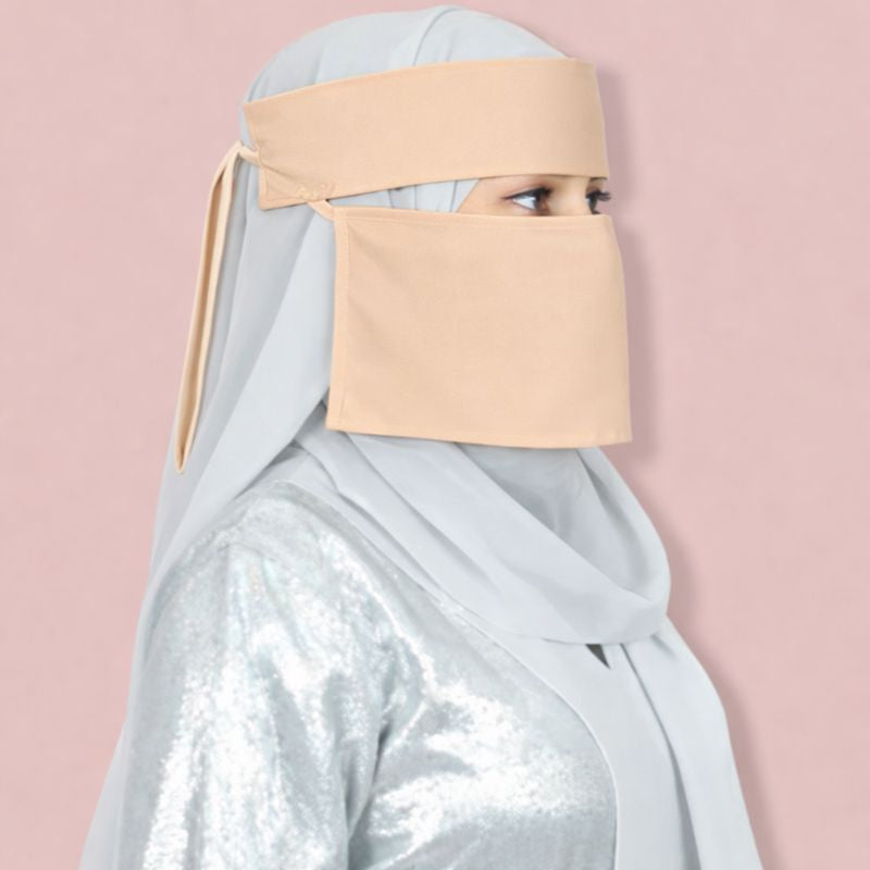Square Shape Half Naqab - Simple Niqab