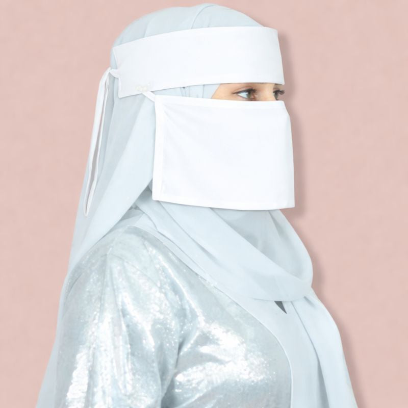 Square Shape Half Naqab - Simple Niqab