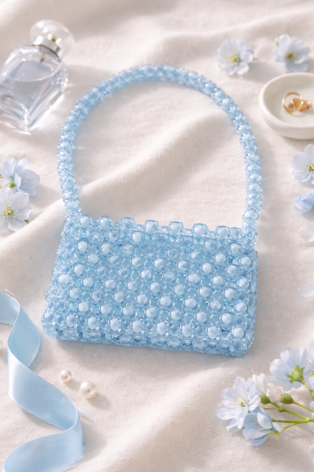 Crystal Beaded Mini Purse - Luxury Beaded Clutch Bag